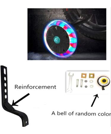 YJIA Children's Bicycle Training Wheels - Flash Silent Design for 12-20 inch Single Speed Bikes - Buy Online on GoSupps.com
