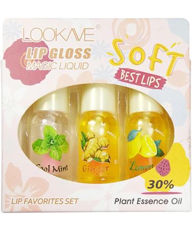 Magic Lip Oil Color Changing Lip Oil Tinted with Ginger Lipstick Long Lasting Lip Gloss Set for Hydration Soothing and Softening Zcsxk - Buy Online on GoSupps.com