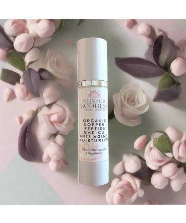 GLIMMER GODDESS Copper Peptide Moisturizer Lightweight Hydrating Cream with GHK-Cu Complex Organic Aloe Vera & Botanical Oils For All Skin Types - Buy Online on GoSupps.com