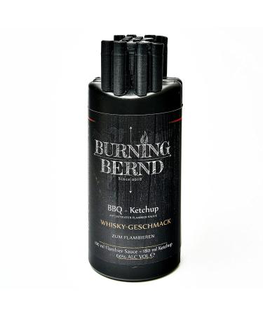 BBQ Ketchup for Flamb ing | Gourmet Grill Gift Box | Burning Bernd Whisky Flavor & Gun Powder Chili Salt - Buy Online on GoSupps.com