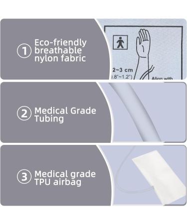 Buy XXXL Blood Pressure Cuff (9 -26 /22-66CM) - Compatible with Omron BP Monitor - Extra Large Replacement Cuff for Big Arms - 6 Connectors Included - Buy Online on GoSupps.com