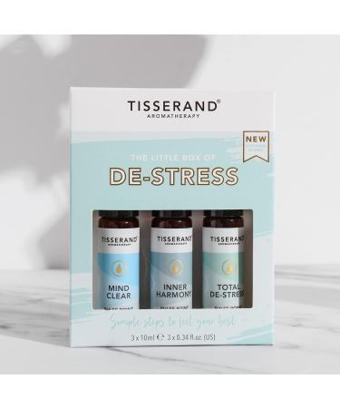 Tisserand Aromatherapy - The Little Box of De-Stress - Mind Clear Inner Harmony Total De-Stress - 100% Natural Pure Essential Oils - 3x10ml (Pack of 2) 10 ml (Pack of 6) De-Stress - Buy Online on GoSupps.com
