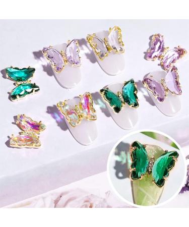 Zayookey 24 Pcs Butterfly Nail Charms 3D Nail Art Diamonds Glitter Acrylic Butterfly Rhinestones for Nails Gems Decor Crystal Nail Design DIY (Nail Accessories) - Buy Online on GoSupps.com