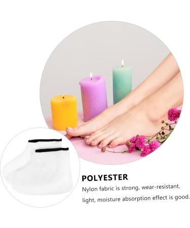minkissy 2 Pairs Leather Horn Boots Kit Hand Mitts for Paraffin Nail Paraffin Wax Hand Bath Light Soap Peel Gel Manicure Gloves Thickened Foot Covers White Lotion Keep Warm Polyester Lining 16x25cm White - Buy Online on GoSupps.com