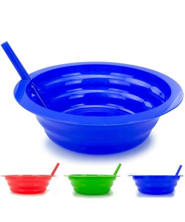USA-Made BPA Free Sippy Bowl Kids Cereal Bowls With Straw Built In! 6 Pack. Child-Safe & Perfect Soup Sipper For Kids To Drink Leftover Milk & Melted Ice Cream Without Making A Mess!