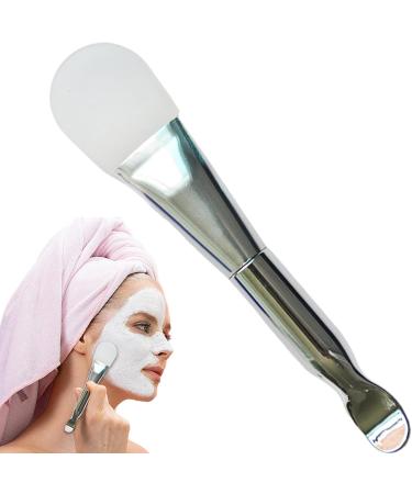 Face Maskk Applicator Double Head Comfortable Handle Face Brush Skincare Spatula Silicone Facial Mud Mixing Tool flexible Skin Care Tool for Makeup Accessories Silver - Buy Online on GoSupps.com