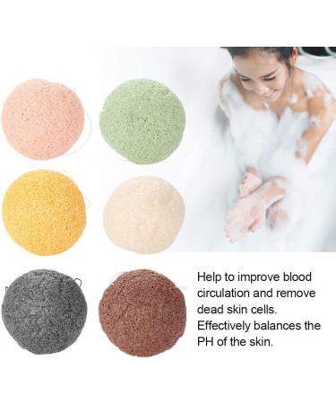 Konjac Sponge for Gentle Facial Cleansing | Natural Plant Fiber Peeling & Activated Bamboo for All Skin Types - Buy Online on GoSupps.com