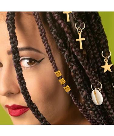 JOCXZI gold hair accessories hair beads hair beads for braids hair jewellery braid accessories hair jewellery for braids gold hair cuffs dreadlock accessories(157 sets) - Buy Online on GoSupps.com