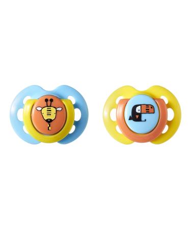 Tommee Tippee Fun Style Pacifiers 0-6m - BPA-Free Silicone Binkies (2 Count) - Varied Colors and Designs - Buy Online on GoSupps.com
