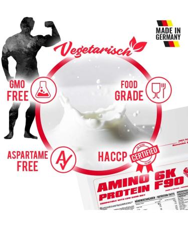 BWG Amino 6k Protein Shake - 6 Quality Protein Sources with BCAAs & Glutamine for Muscle Building | Strawberry Flavor | 1 Pack (2.5 kg) - International Shipping Available - Buy Online on GoSupps.com