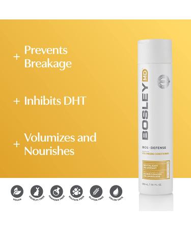 Bosley Bos-Defense Volumizing Conditioner - Color Safe, 10.1 fl oz (Step 2) - Buy Online on GoSupps.com