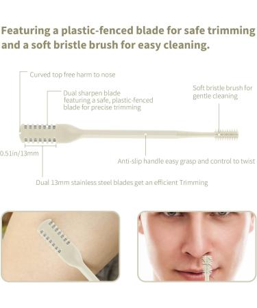 Buy LIEUDAGE Nose Hair Trimmers - Double-Tip Soft Brushes & Stainless Steel Safety Scissors for Men & Women | International Shipping Available - Buy Online on GoSupps.com