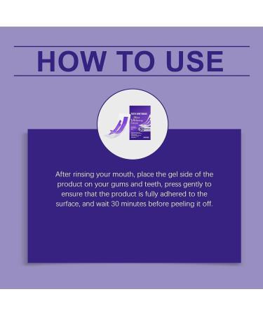 Bande Blanchiment Dentaire Violettes Bandes Blanchissantes Dents Violettes Purple Teeth Whitening Strips claircissement Instantan Sans Peroxyde Neutralise Le Jaune Et Illumine Le Sourire (1) - Buy Online on GoSupps.com