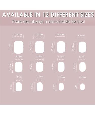 24Pcs Colorful French Press-on Square False Nails with Glue - Short Fake Nail Tips for Women and Girls | Nail Art Acrylic Stick-on Design - Buy Online on GoSupps.com