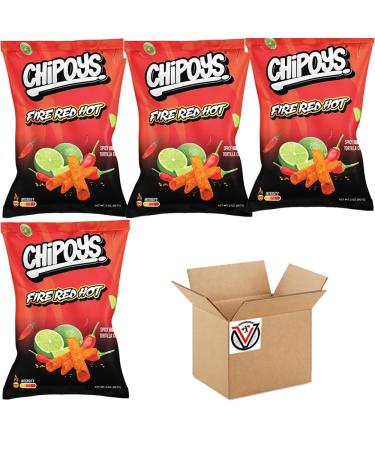 VIMIX Chile Limon Fire Red Hot Rolled Tortilla Chips Bag 113g (Fire Red Hot 04)
