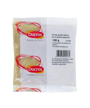 Ground white pepper 100g - Ducros brand - 2 sachets