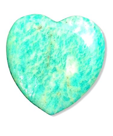 Steinfixx - Gem Stone Herz I Heilstein I Gl cksstein I Chakra -Stein I Taschenstein |Massage stone |Gift for the loved ones (Amazonit)