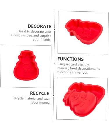 Milisten Cupcake 2 Pcs Baking Mold Christmas Themed Molds Christmas Shapes Biscuit Cake Mold Christmas Tree Cake Mould Candle Christmas Cake Xmas Micro-Wave Oven Silica Gel Decorations 17.8X15.5X3CM As Shown - Buy Online on GoSupps.com