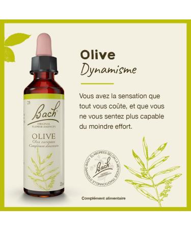 Buy Bach Olive N 23 20ml | International Shipping | Natural Remedies Online - Buy Online on GoSupps.com