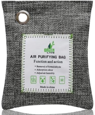 Bamboo Charcoal Air Purification Bags - Activated Carbon Odor Absorbers for Home Car & Pets | Odor Eliminator (8 x 100g - Buy Online on GoSupps.com