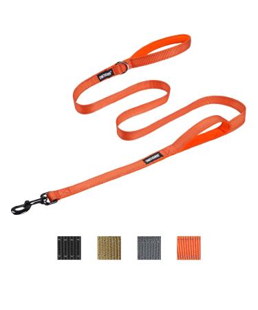 OneTigris double dog leash with reflective stripes M(182cm) Orange