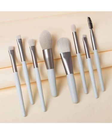 Portable Compact 8Piece Travel Makeup Brush Set Environmentally Safe Beauty Brushes