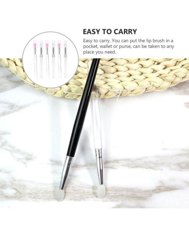 Beavorty 6Pcs Silicone Lip Brush Set - Versatile Lip Makeup & Eyeshadow Applicator with Lid | Perfect for Lip Masks & Small Accessories - Buy Online on GoSupps.com