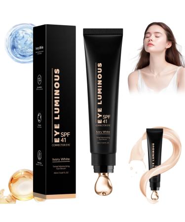 2025 New Luminous Eye Corrector SPF 41, Luminous Eye Corrector Spf 41, Under Eye Color Corrector for Dark Circles, Anti-Aging Tinted Eye Cream (Ivory)