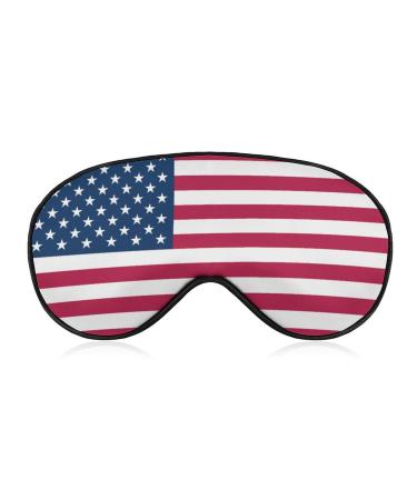 U.S. Flag Funny Eye Mask Soft Blindfold Cover Night Eyeshade with Adjustable Strap for Sleeping Travel