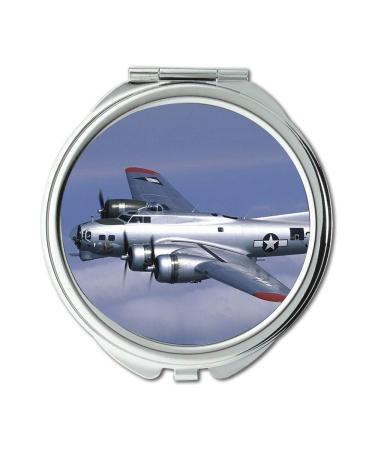vintage aircraft Mirror Compact Mirror fighter 2 pocket mirror portable mirror
