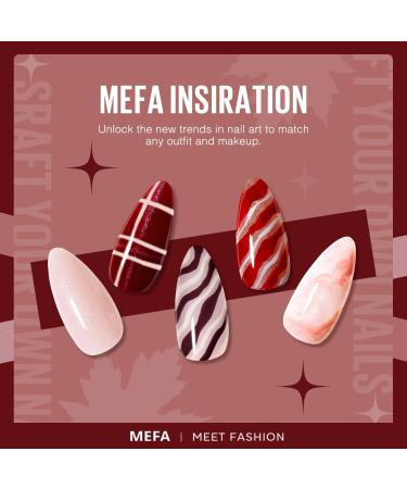 MEFA Autumn Gel Nail Polish Set 12 Colors Red Brown Gel Polish Set Nude Pink Gel Polish Soak Off UV Led Dark Red Glitter Nail Gel Manicure at Home DIY Salon for Women Brown Red - Buy Online on GoSupps.com