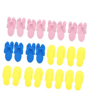 Doitool sandal house shoes 12 pairs disposable pedicure foam Eva manicure light foam flip-flop flops for salon spa pedicure random style Darkoam house shoes