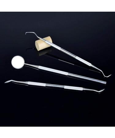 Tanbea-DE Tartar Removal Dental Care Set - 3pcs Stainless Steel Dentist Instruments for Effective Tooth Cleaning - Buy Online on GoSupps.com