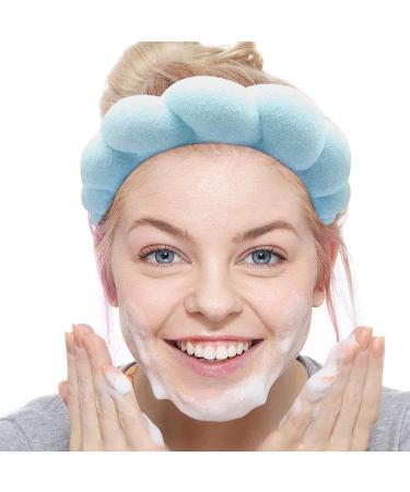 Cute Terry Towel Spa Headband for Women - Blue | Ideal for Skincare, Makeup Removal, and Washing Face - Buy Online on GoSupps.com