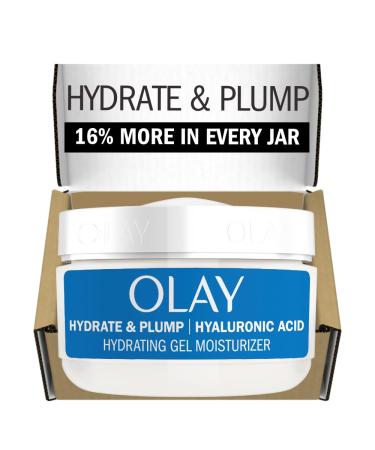 Olay Hyaluronic Acid Face Mousturizer Plump & Hydrate Fragrance-Free - Hydrating Gel for Dry Skin Retain & Replenish Moisture with Niacinamide Non-Greasy 2 Oz 2 Ounce (Pack of 1)
