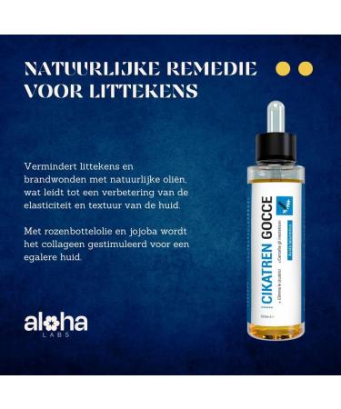 Aloha Labs Cikatren Regenerating Cream for Scars from Operations and Burns Natural Treatment with Jojoba Oil 100ml Reduces Scars and Improves Skin Elasticity - Buy Online on GoSupps.com