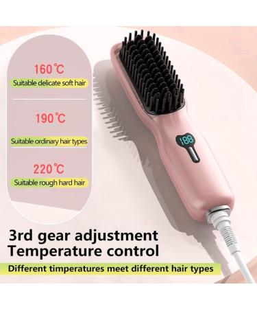 Cordless Hair Straightener Brush - Portable Heated Comb for Travel Fast Heating Mini Straightening Brush for Men & Women - Buy Online on GoSupps.com