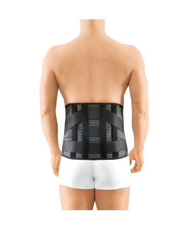 Medi lumbamed stable lumbar support orthosis |Back orthosis |Men Ladies Unisex |In a short version - 26 cm |Black |Size IV |With Lumbalpelotte to support and stabilize IV short