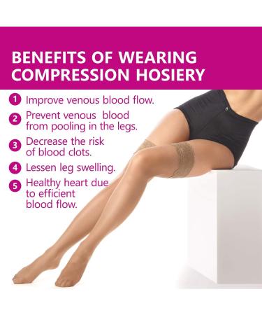 Medical Compression Stockings 16-18 mmHg - Unisex Medium Beige 1st Class - Superior Comfort & Support for International Shipping - Buy Online on GoSupps.com