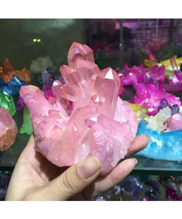 Crystal Rough 260-320g Rare Beautiful Rose Flame Aura Quartz Crystal Cluster Specimen Decoration - Buy Online on GoSupps.com