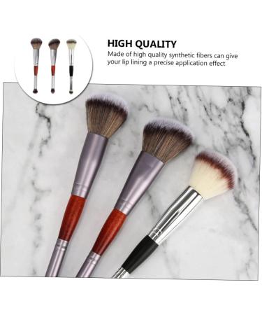 Housoutil 3pcs Double-ended Makeup Brush Eyeshadow Highlighter Makeup Brush Double-head Brush Woman Cosmetic - Buy Online on GoSupps.com