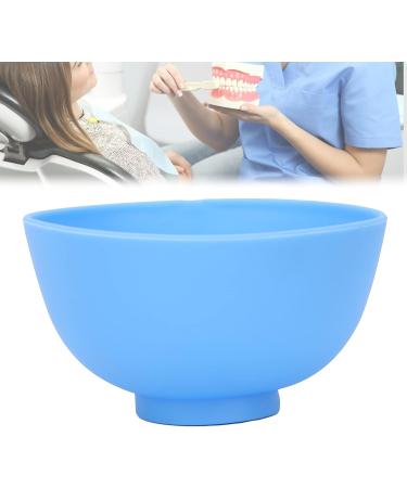Ververt Touch Dental Stirring Bowl - Flexible Alginate Plaster Mixing Bowl for Dentists | 11.9 cm | White & Blue - Buy Online on GoSupps.com