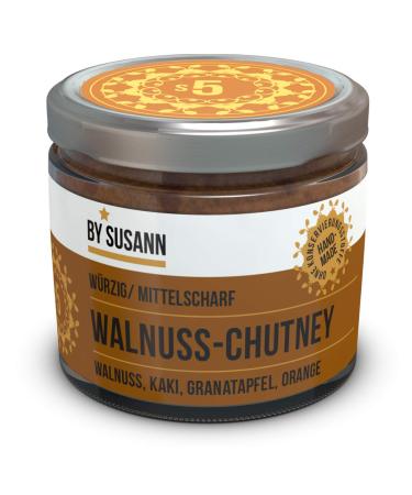BY SUSANN S5 WALNUT CHUTNEY in a jar (1 x 150 g) taste experiences with intense and natural aromas spicy medium hot