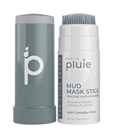 PETITE PLUIE Purifying Vegan Mud Mask Stick with Silicone Face Scrubber  Clay Mask for Deep Pore Cleansing and Blackhead Remover  Korean Skin Care  25g