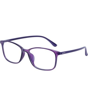 Computer Glasses Blue Light Blocking Anti Eye Strain Anti Glare Fatigue - Lightweight (14g) Frame Unbreakable Purple - Buy Online on GoSupps.com