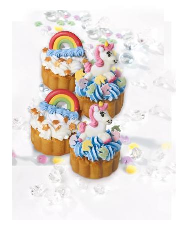 G nthart BackDecor Unicorn Set - 8 Sugar Figures for Baking | Rainbow Themed Decorations (17g) - Buy Online on GoSupps.com