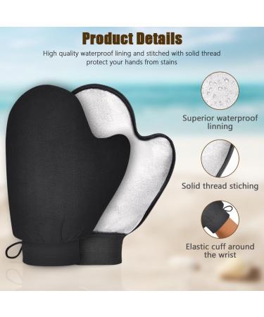 LOPHE Black Double Sided Self Tanning Mitt Applicator - Reusable Gloves for Self Tanners - Washable with Anti-slip Elastic Wrist - Ideal for Lotions, Mousses, and Creams - Buy Online on GoSupps.com