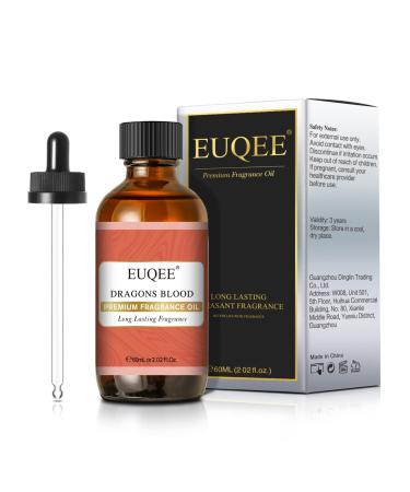 EUQEE Dragons Blood Fragrance Oil 60ml Premium Grade Aromatherapy Fragrance Oils Fragrance Essential Oils for Diffusers for Home DIY Candle Making Dragons Blood 60.00 ml (Pack of 1)