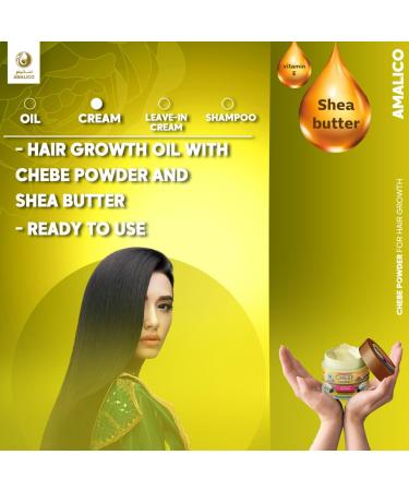 Leave-in Cream with African Chebe Powder & Shea Butter | Hair Growth Conditioner for Dry & Damaged Hair (12.7 OZ - Buy Online on GoSupps.com