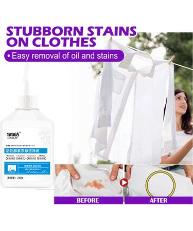 Active Enzymes for Clothes Cleaning Active Enzyme Laundry Stain Remover Oil Stain Remover Clothes Stain Remover for Clothes Garment Stubborn Stain Cleaner Oil Remover (1Pcs) - Buy Online on GoSupps.com